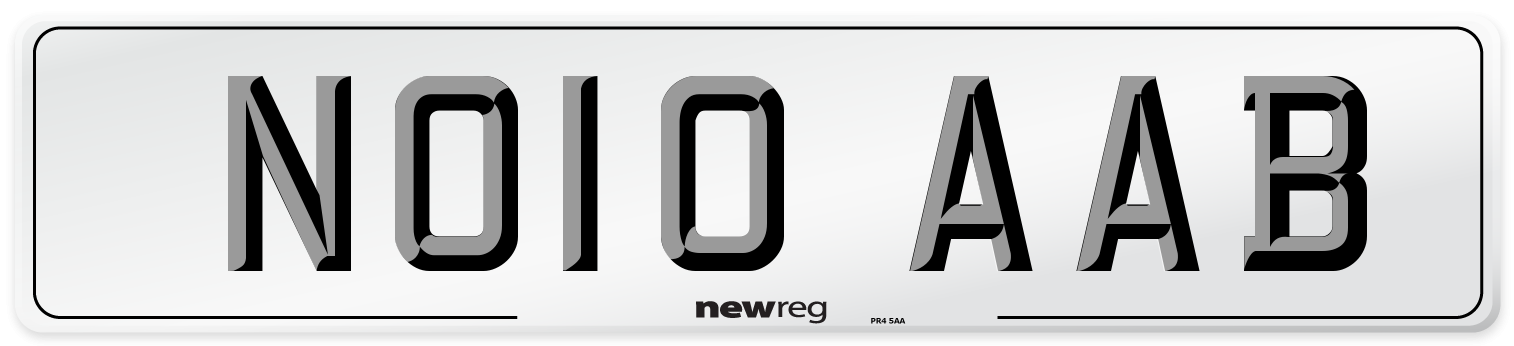 NO10 AAB Number Plate from New Reg
